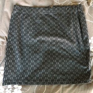 Gray and black mini skirt
